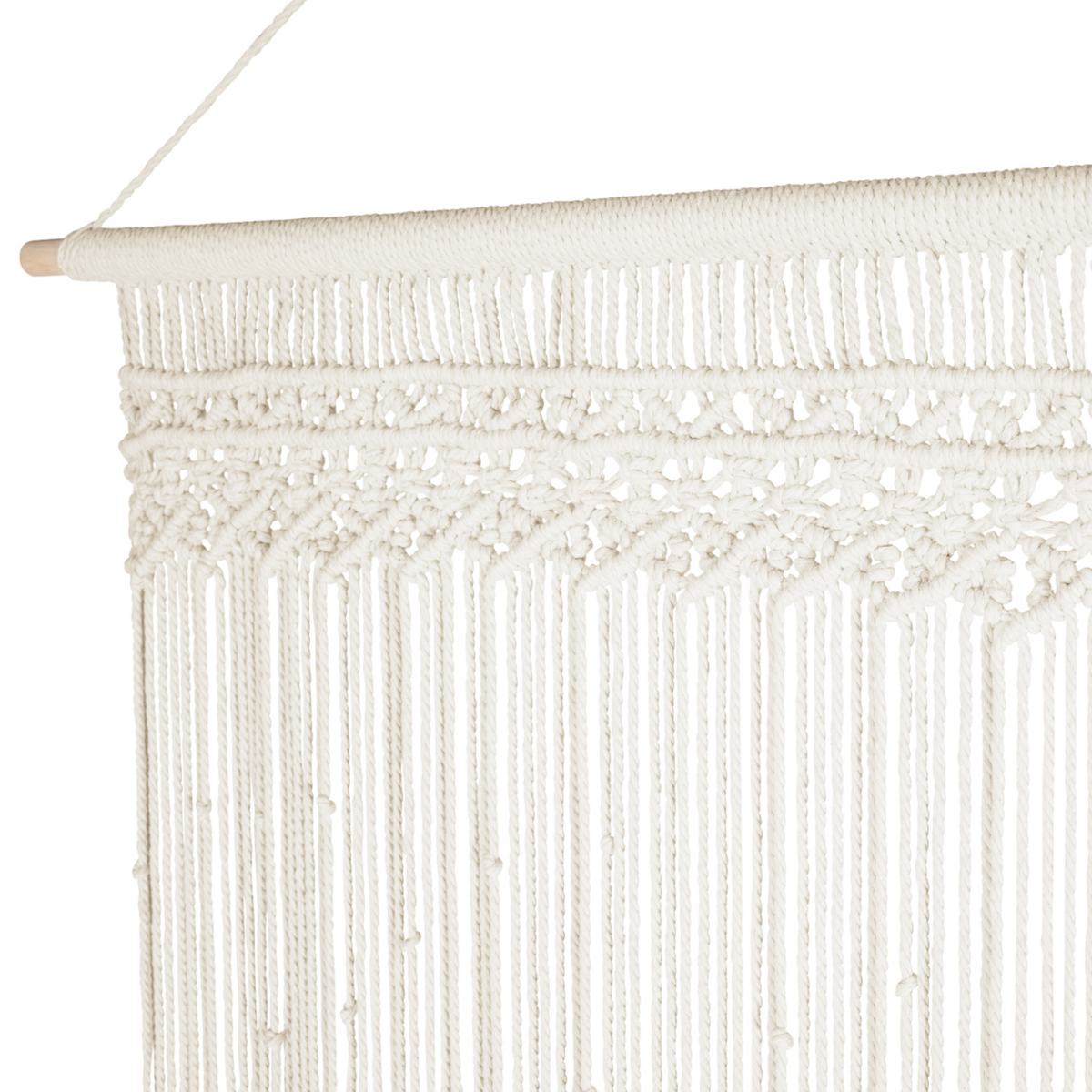 ID MARKET Rideau 90x200 cm bohème macramé