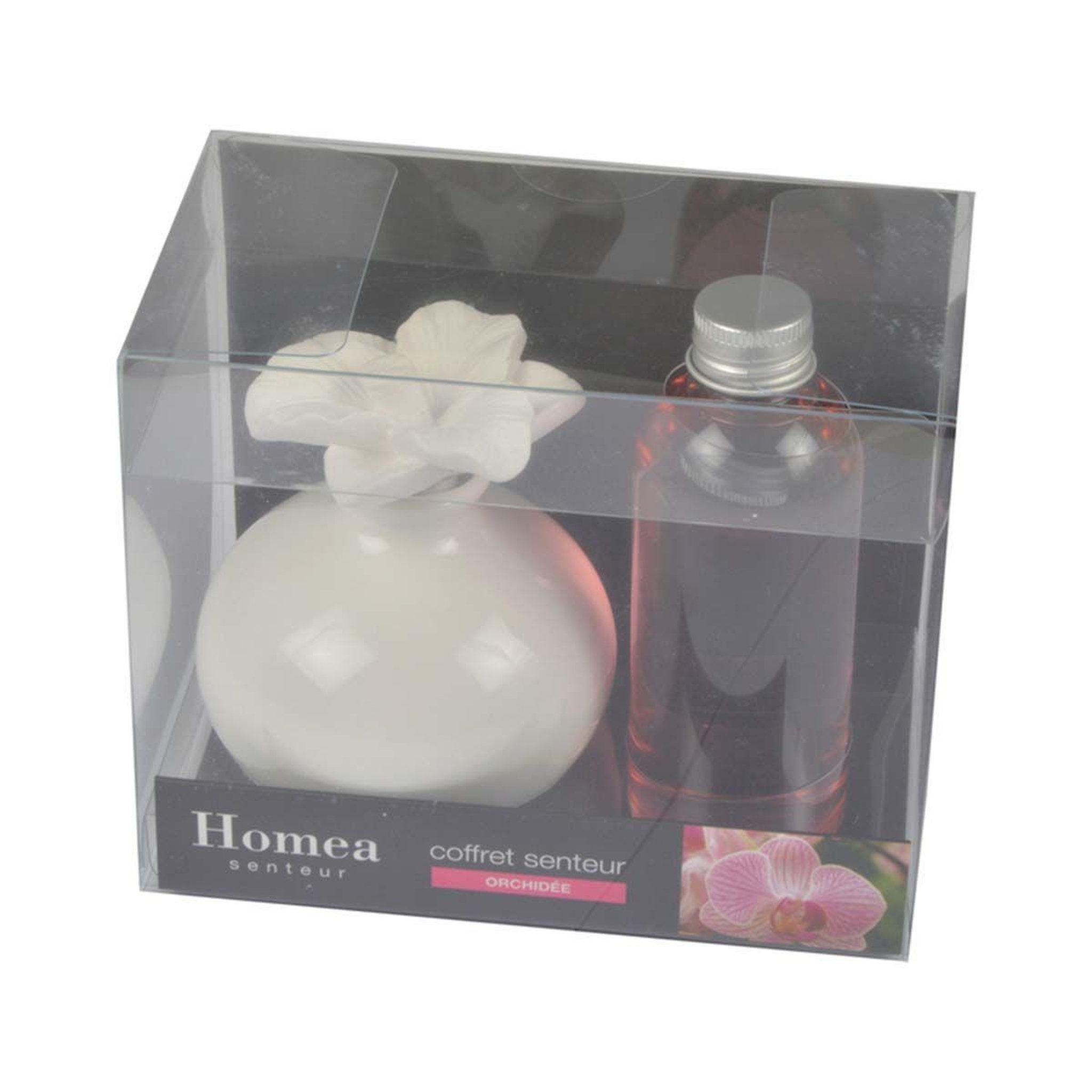 Voir la diapositive 2 : HOMEA Coffret senteur  essentiel  100ml orchidée