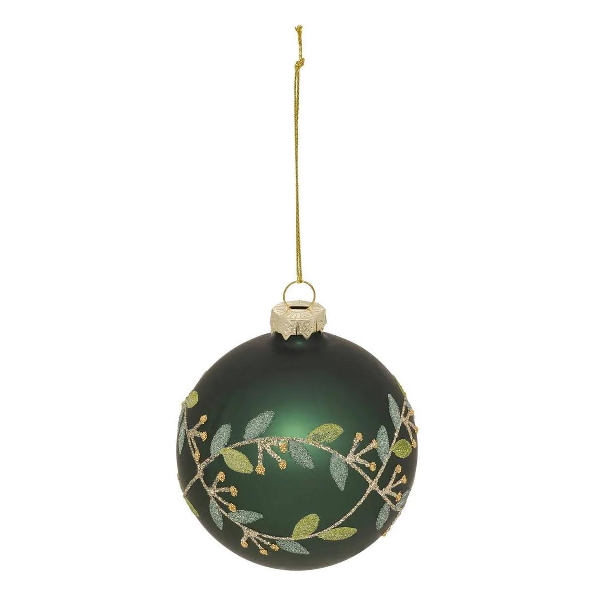 ATMOSPHERA Boule de noël  branche de gui  8cm vert