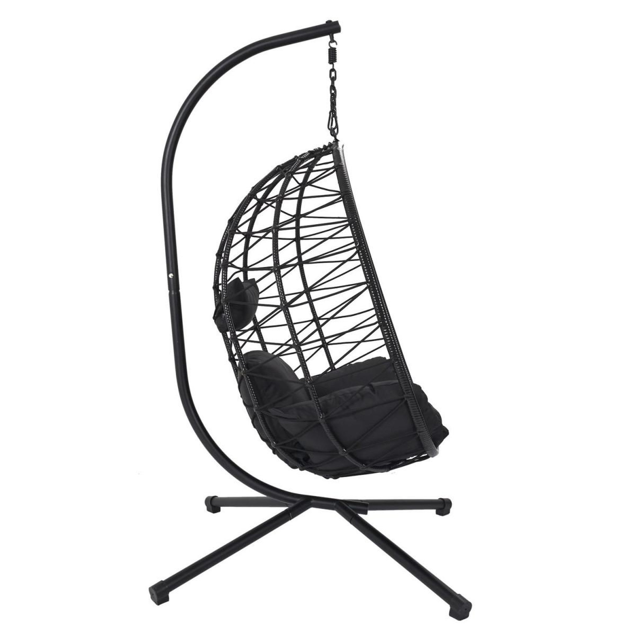 Voir la diapositive 3 : The Home Deco Factory Fauteuil suspendu  zadar  109cm noir