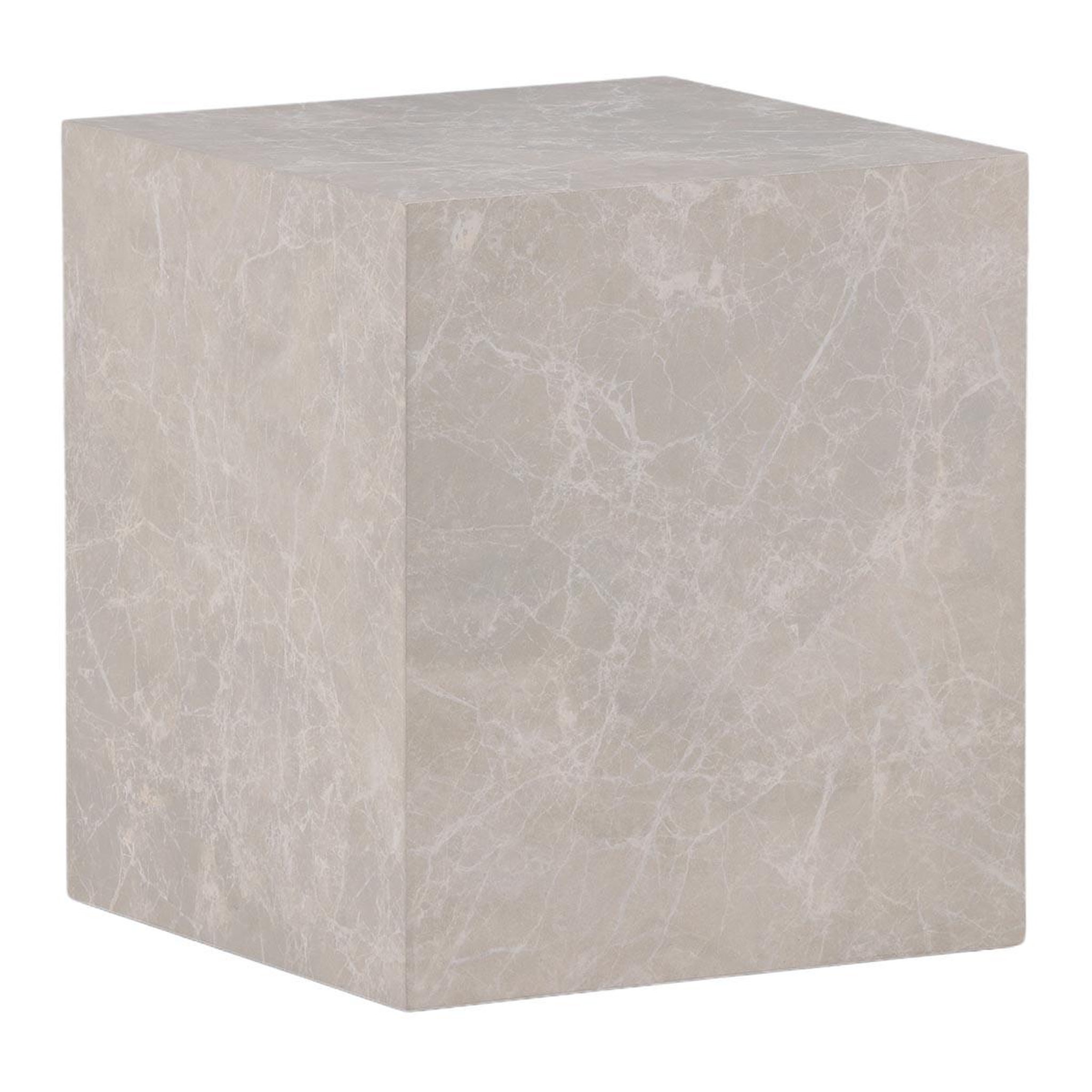 Paris Prix Table d'appoint imitation marbre  york  45cm beige