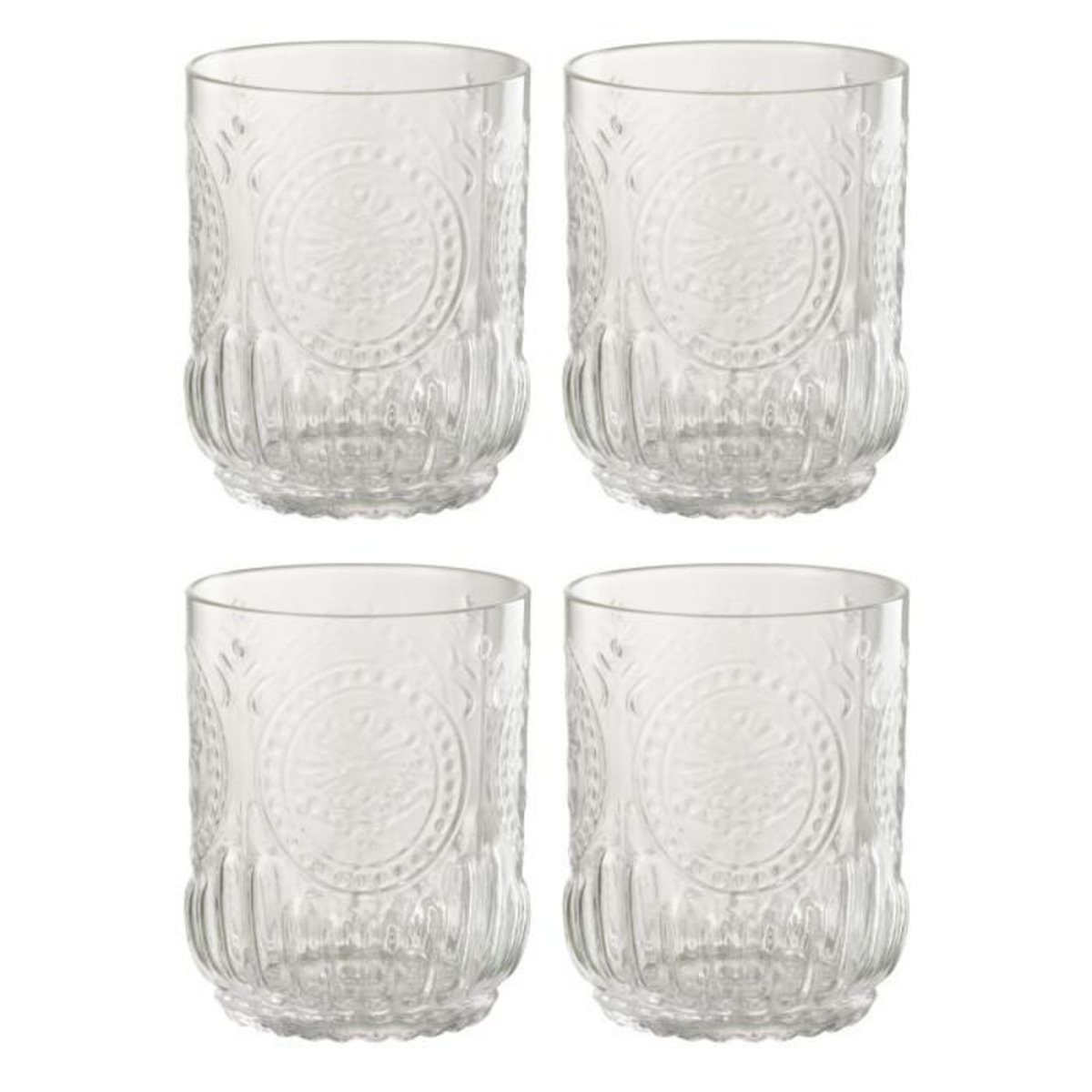 Paris Prix Lot de 4 Verres Design  Maya  32cl Transparent