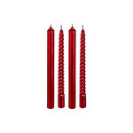 FEERIC LIGHT & CHRISTMAS Lot de 4 Bougies Bâton  Colorama  48g Rouge