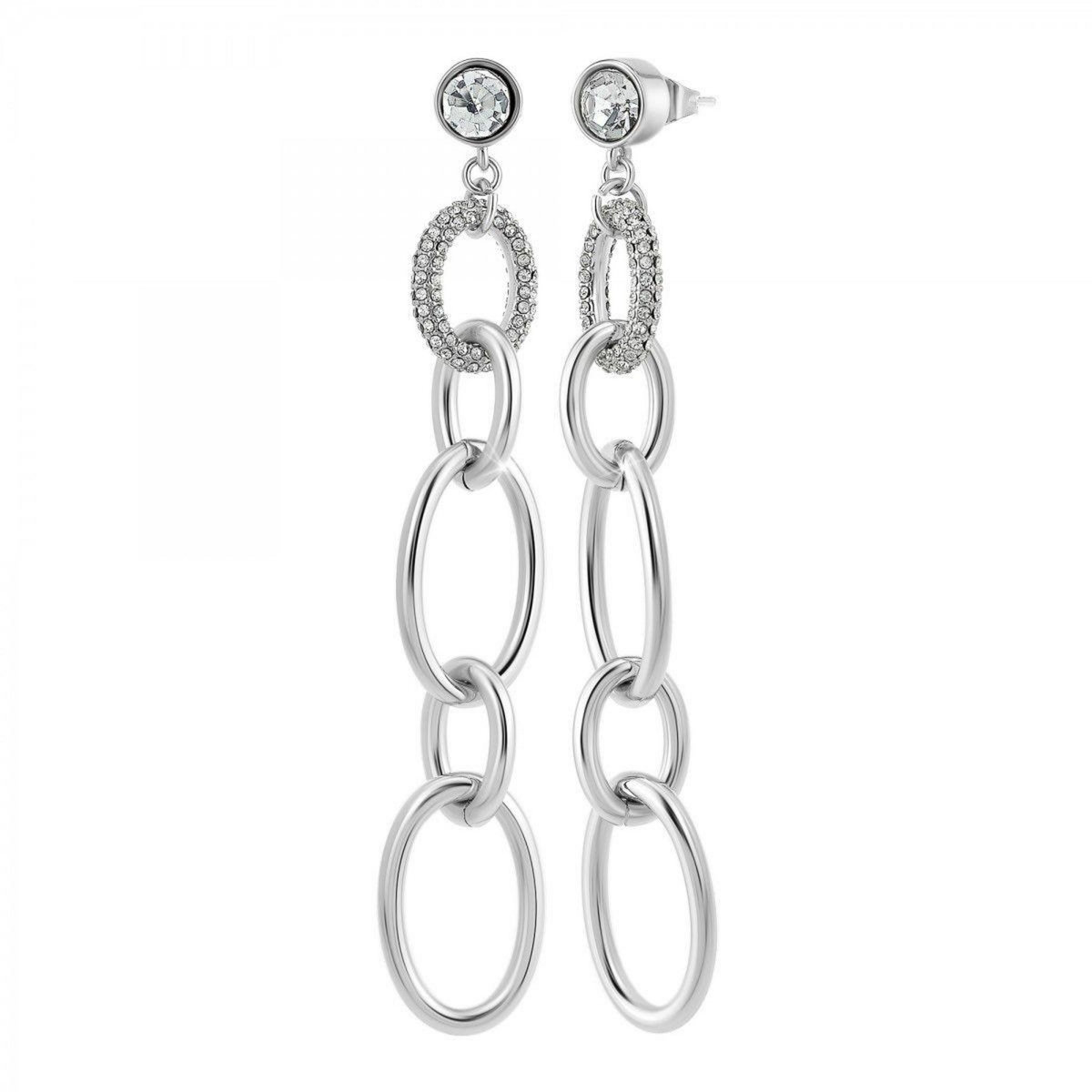 SC CRYSTAL Boucles d'oreilles SC Crystal ornées de Cristaux scintillants