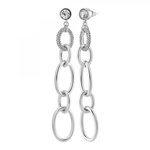 SC CRYSTAL Boucles d'oreilles SC Crystal ornées de Cristaux scintillants
