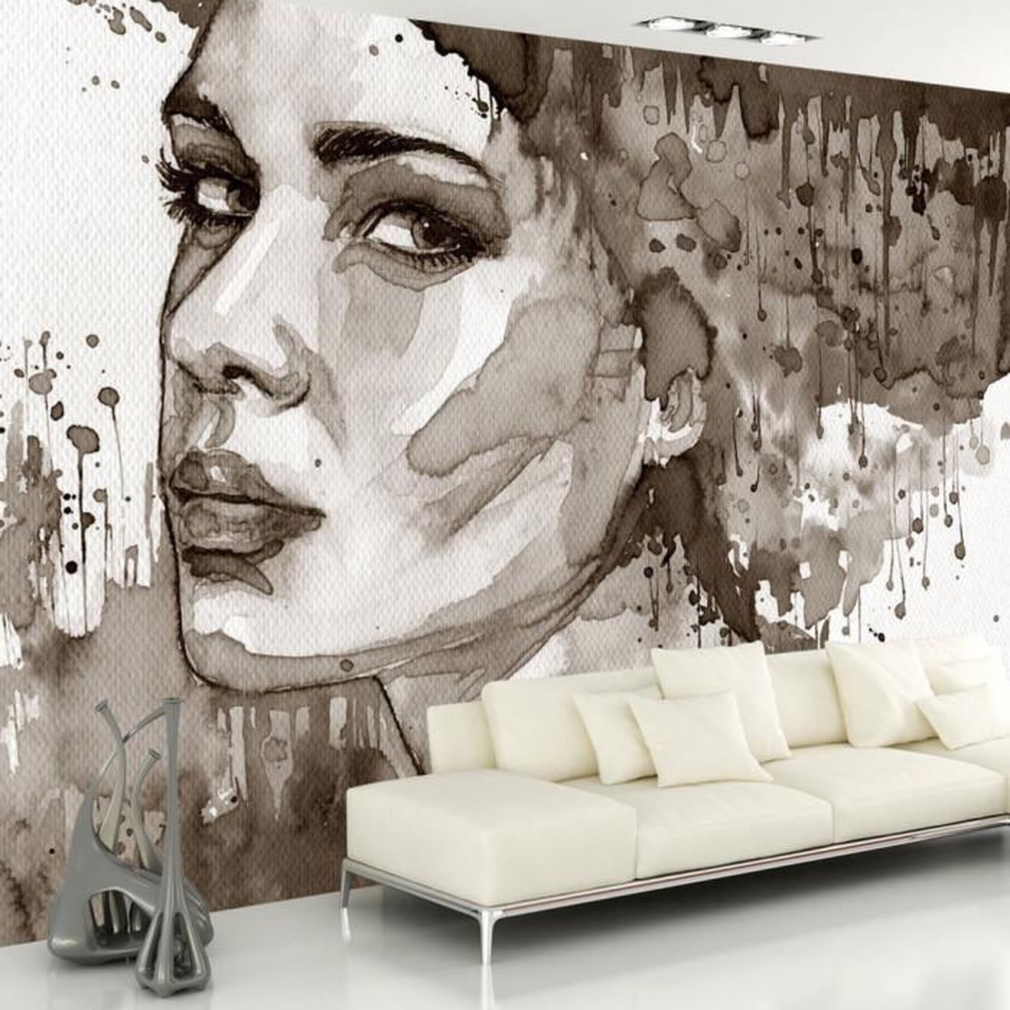 Paris Prix Papier Peint  Black Lady. Coloris disponibles : Multicolore