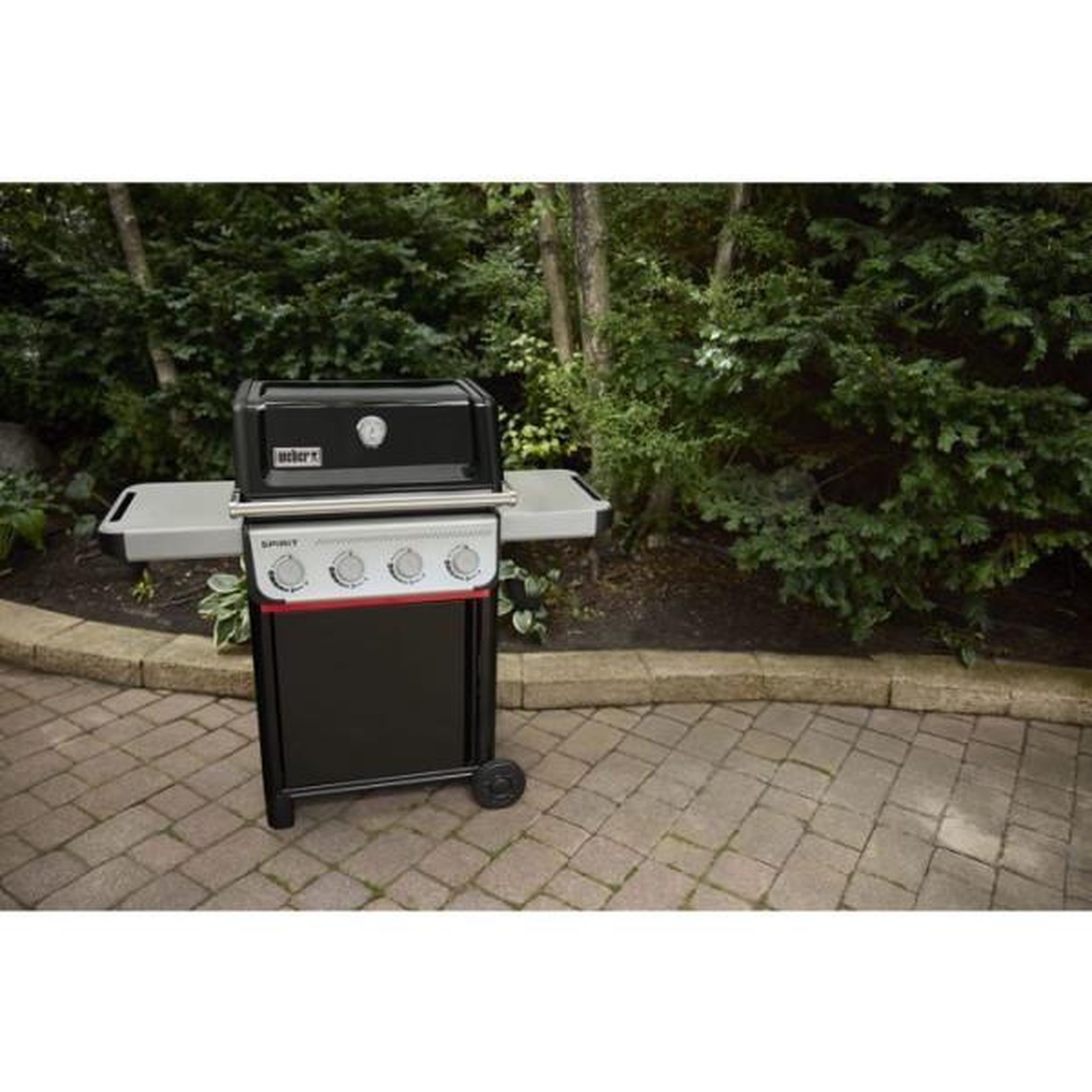 Voir la diapositive 4 : AAAAA Barbecue a gaz - Weber - Spirit E-410 - Thermometre analogique - Fonte d'aluminium - Tablettes latérales - Noir