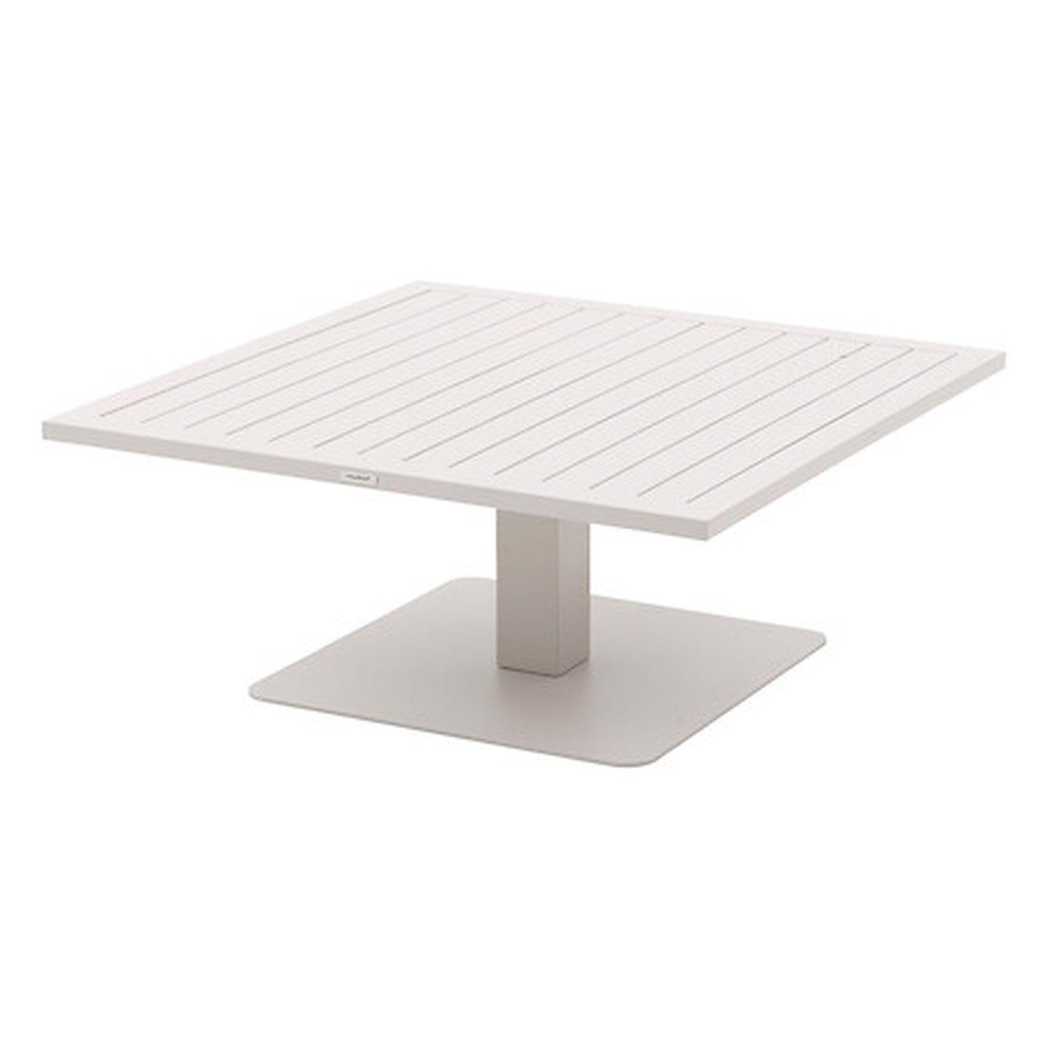 Voir la diapositive 4 : HESPERIDE Table de jardin relevable carrée en aluminium SALIMIA - Avoine