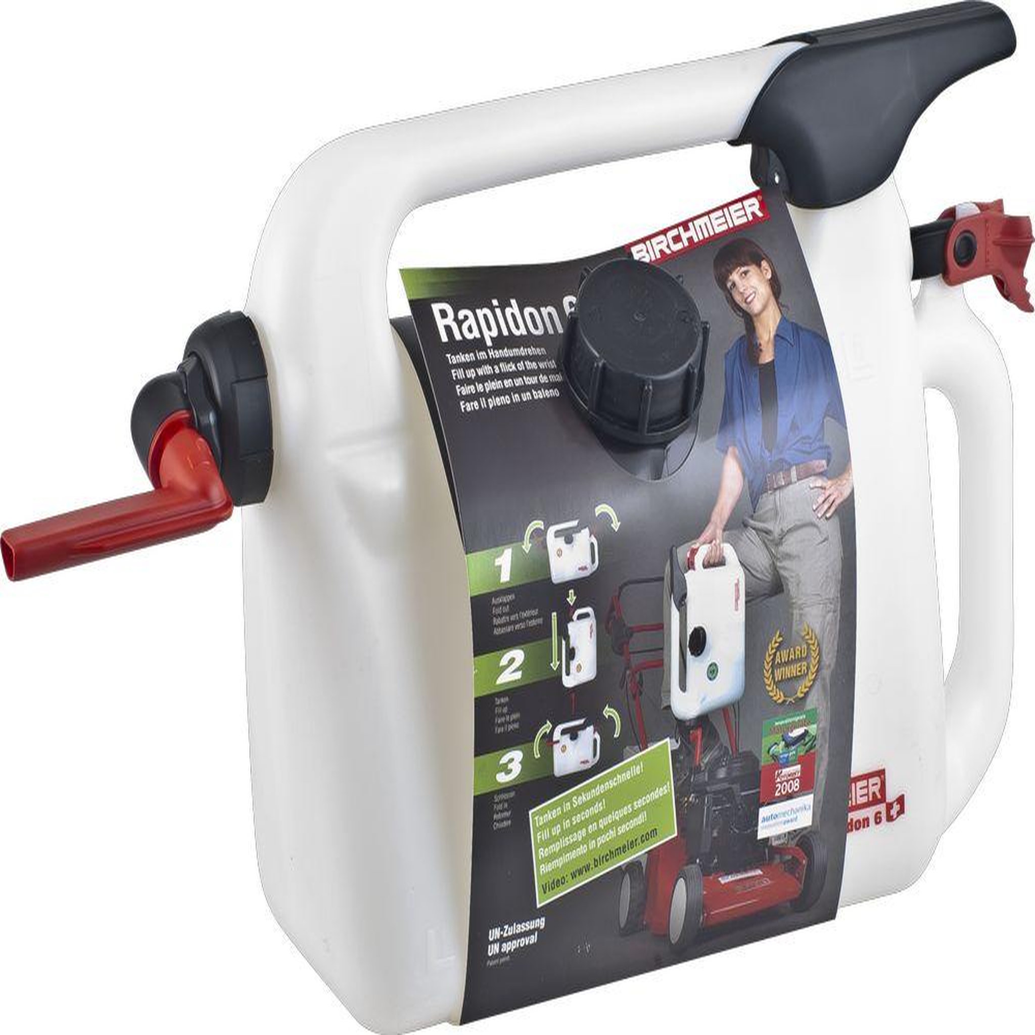 ARNOLD Jerrican Rapidon 6, 6 L pour hydrocarbure essence 2 T, 4 T diesel