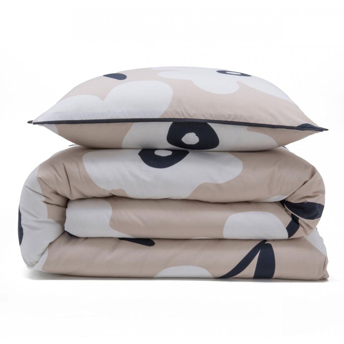 FUTURE HOME Parure de lit 1 personne en coton imprimé fleurs 140x200cm