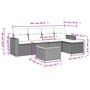 Voir la diapositive 6 : VIDAXL Salon de jardin 6 pcs avec coussins gris resine tressee