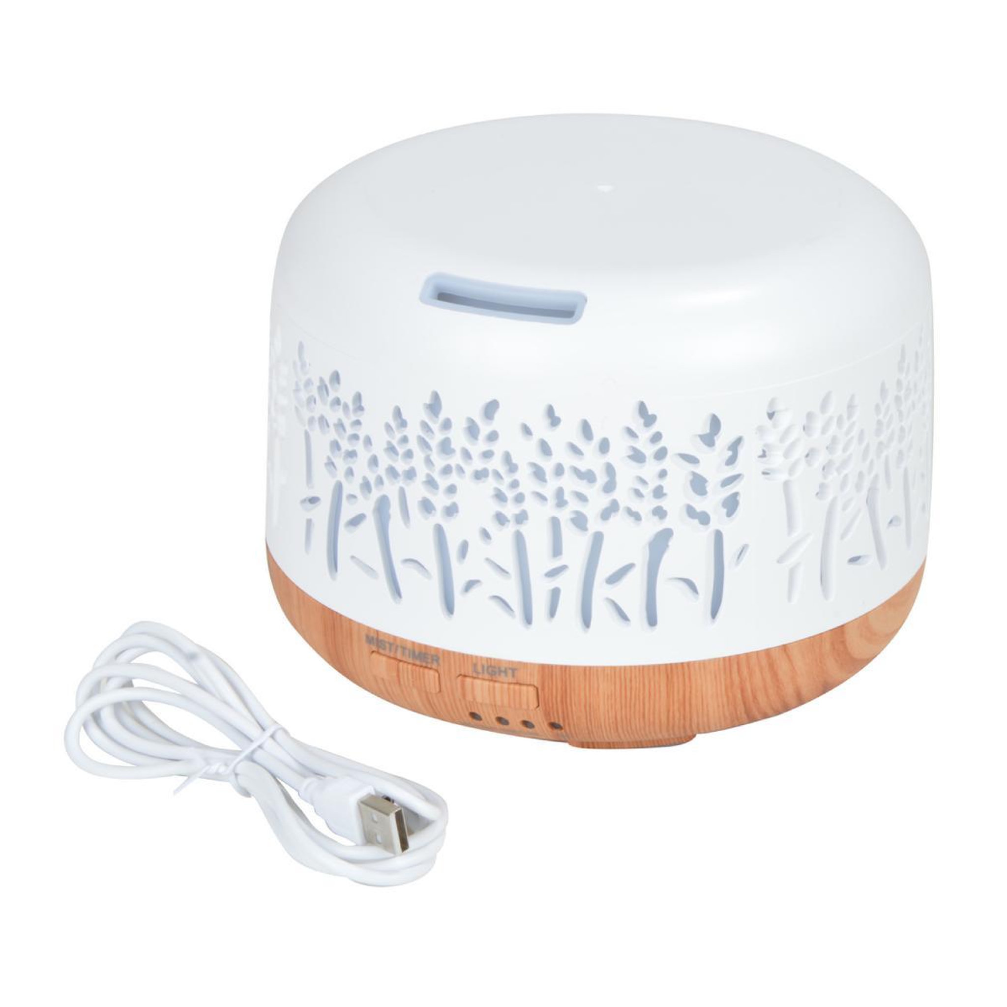 HOMEA Diffuseur de parfum led  nature  300ml blanc