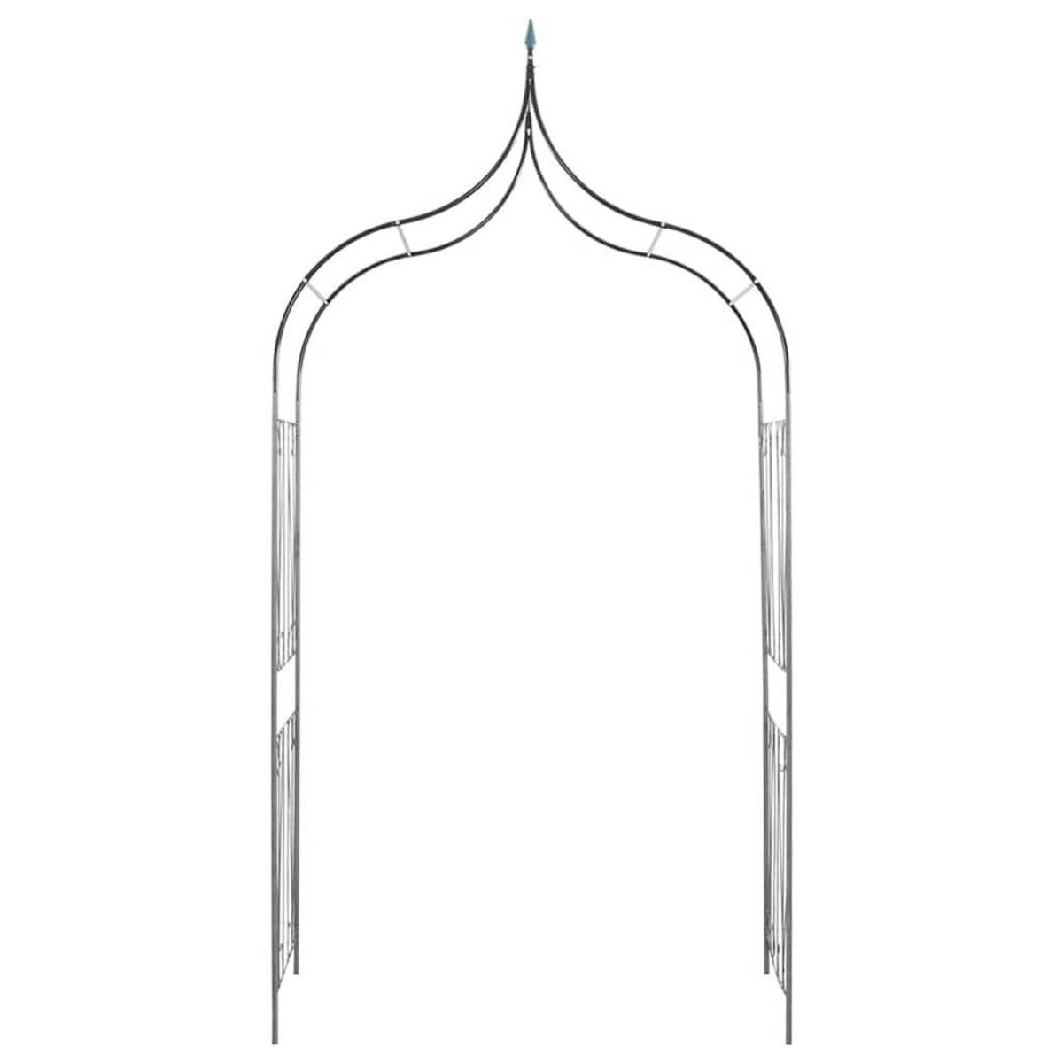 VIDAXL Arche de jardin Design de piquet plantes grimpantes Vert fonce