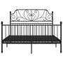 Voir la diapositive 3 : VIDAXL Cadre de lit sans matelas noir metal 160x200 cm