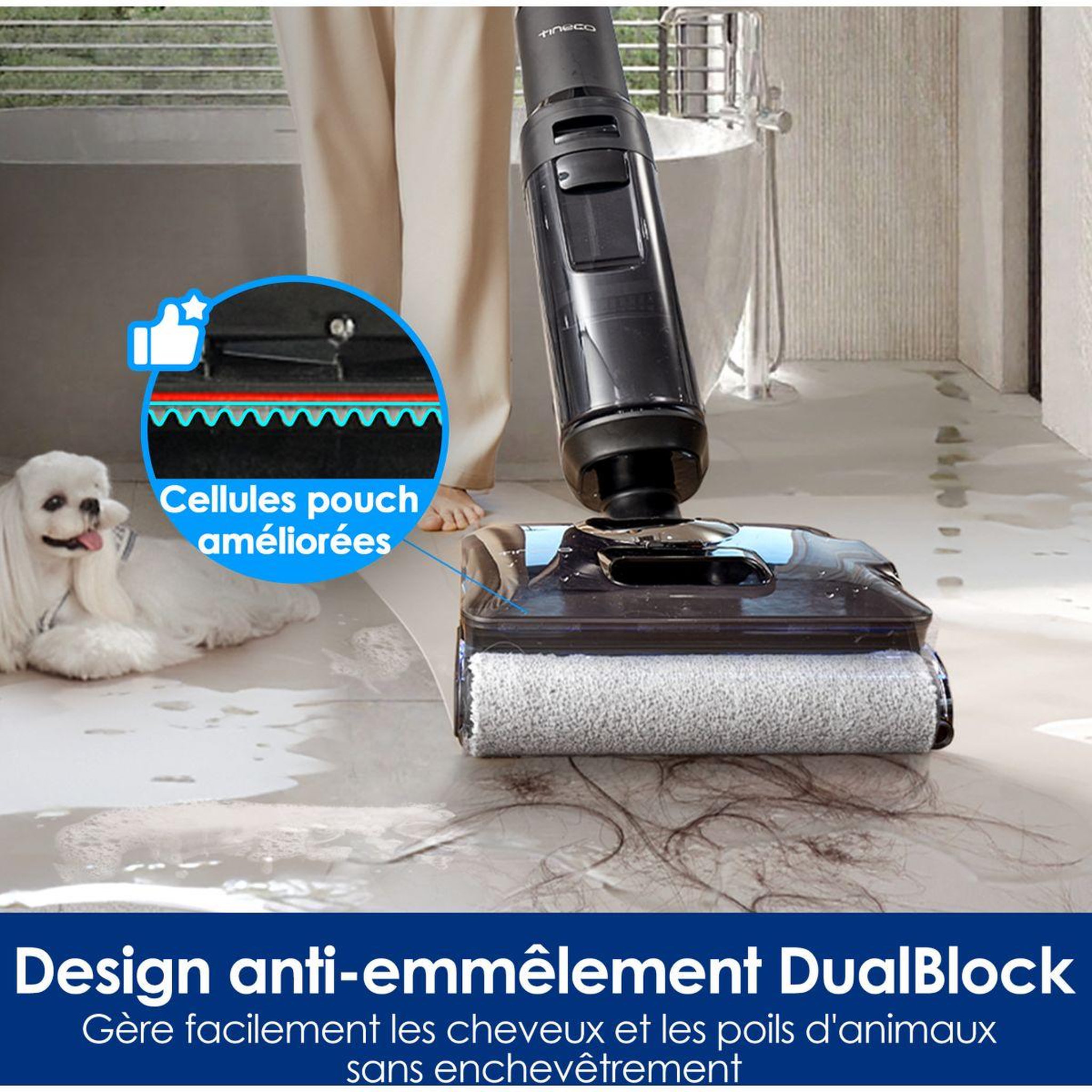 Voir la diapositive 5 : TINECO Aspirateur laveur floor one s7 steam avec fonction vapeur