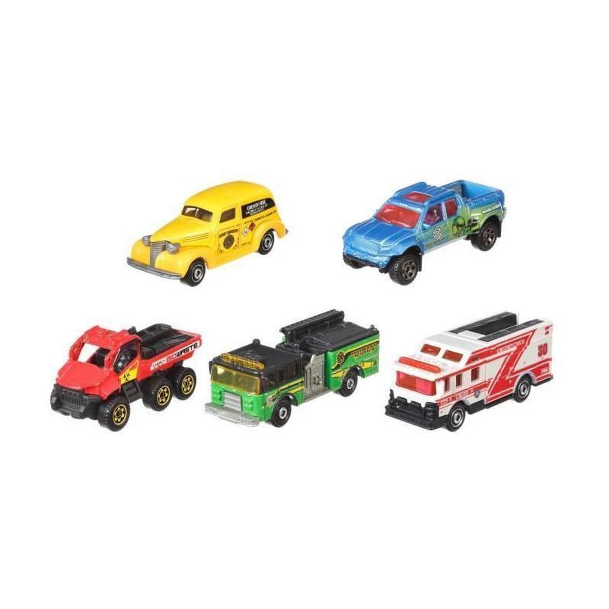 Voir la diapositive 3 : Matchbox MATCHBOX Pack de 5 vehicules - C1817 - Petites Voitures - 3 ans et +