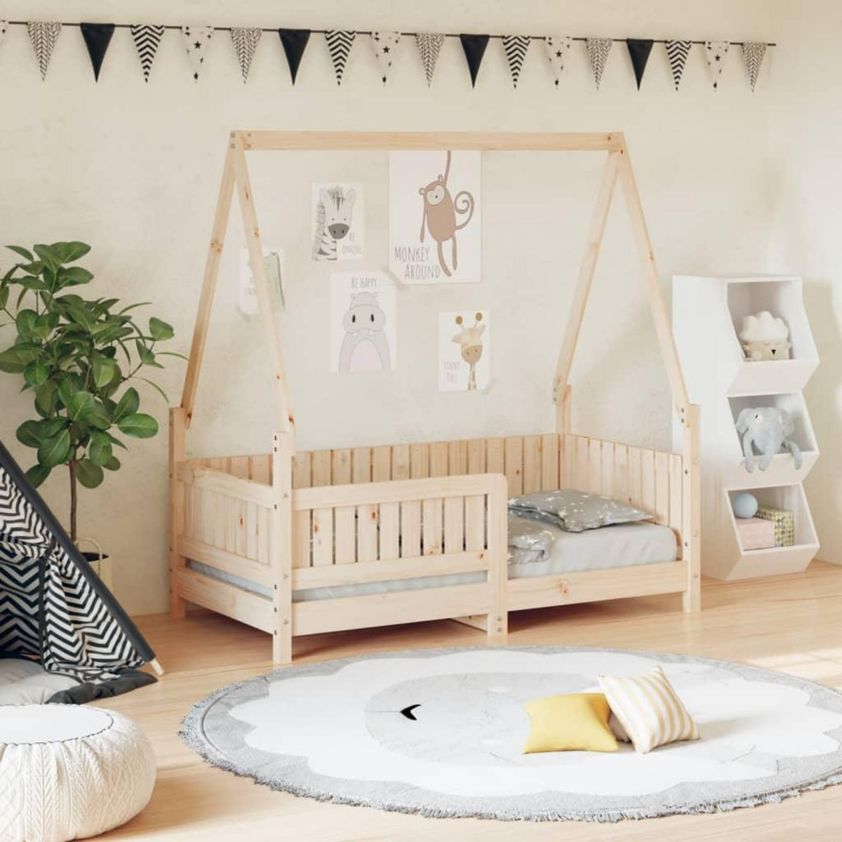VIDAXL Cadre de lit pour enfant 70x140 cm bois de pin massif