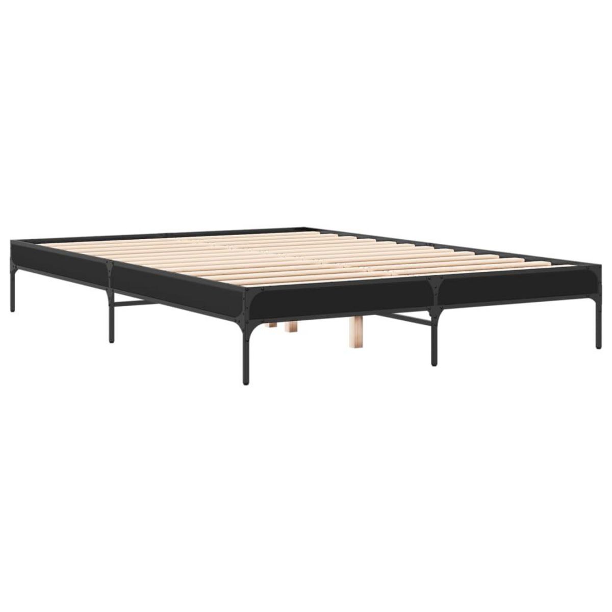 VIDAXL Cadre de lit sans matelas noir 140x200 cm