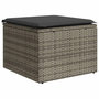 Voir la diapositive 3 : VIDAXL Salon de jardin 4 pcs avec coussins gris resine tressee