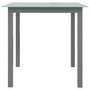 Voir la diapositive 2 : VIDAXL Table de jardin Gris clair 80x80x74 cm Aluminium et verre