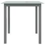 Voir la diapositive 2 : VIDAXL Table de jardin Gris clair 80x80x74 cm Aluminium et verre