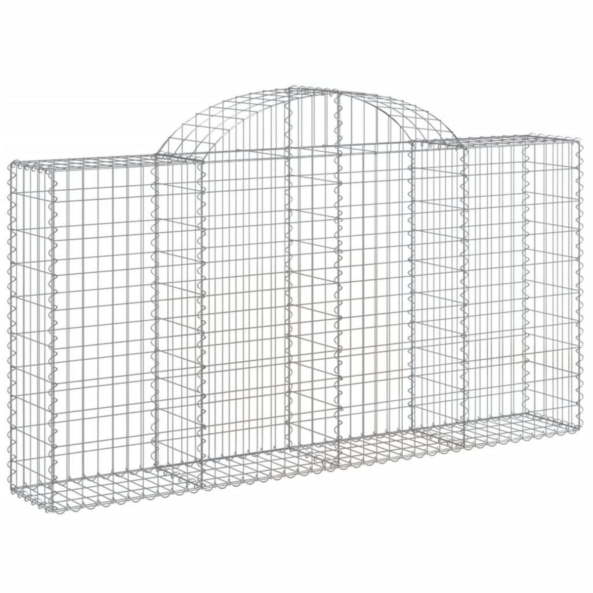 VIDAXL Paniers a gabions arques 25 pcs 200x30x100/120 cm Fer galvanise