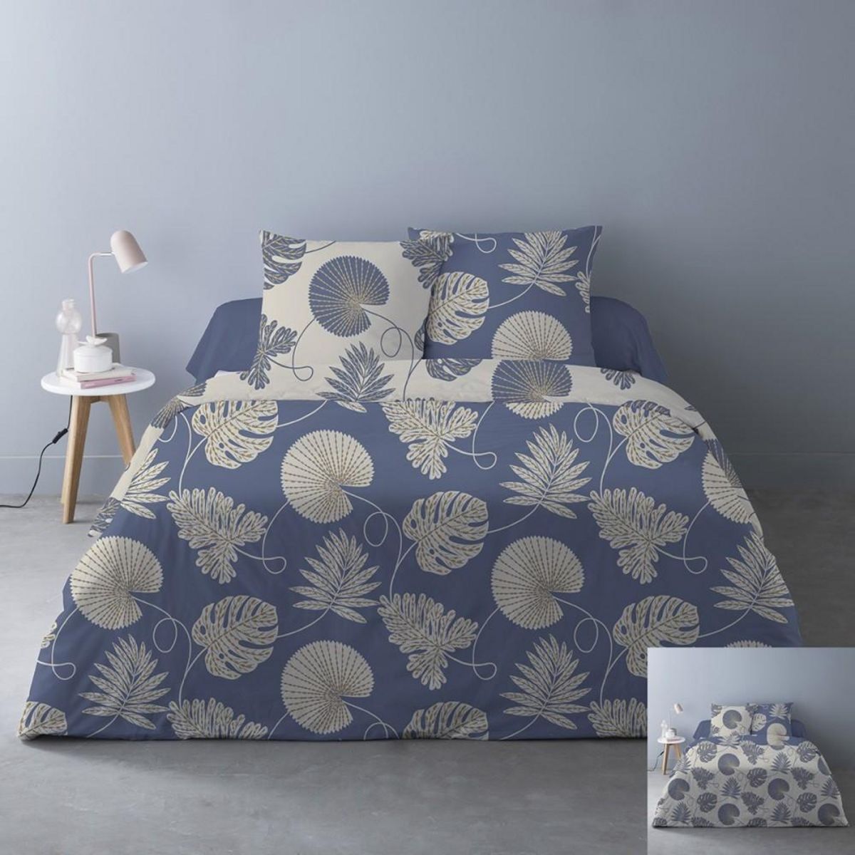 Dourev Housse de couette 240x220 Olivia bleu + 2 taies