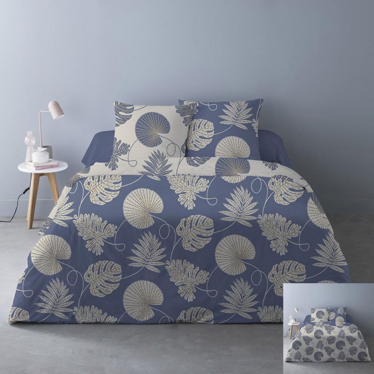 Dourev Housse de couette 240x220 Olivia bleu + 2 taies
