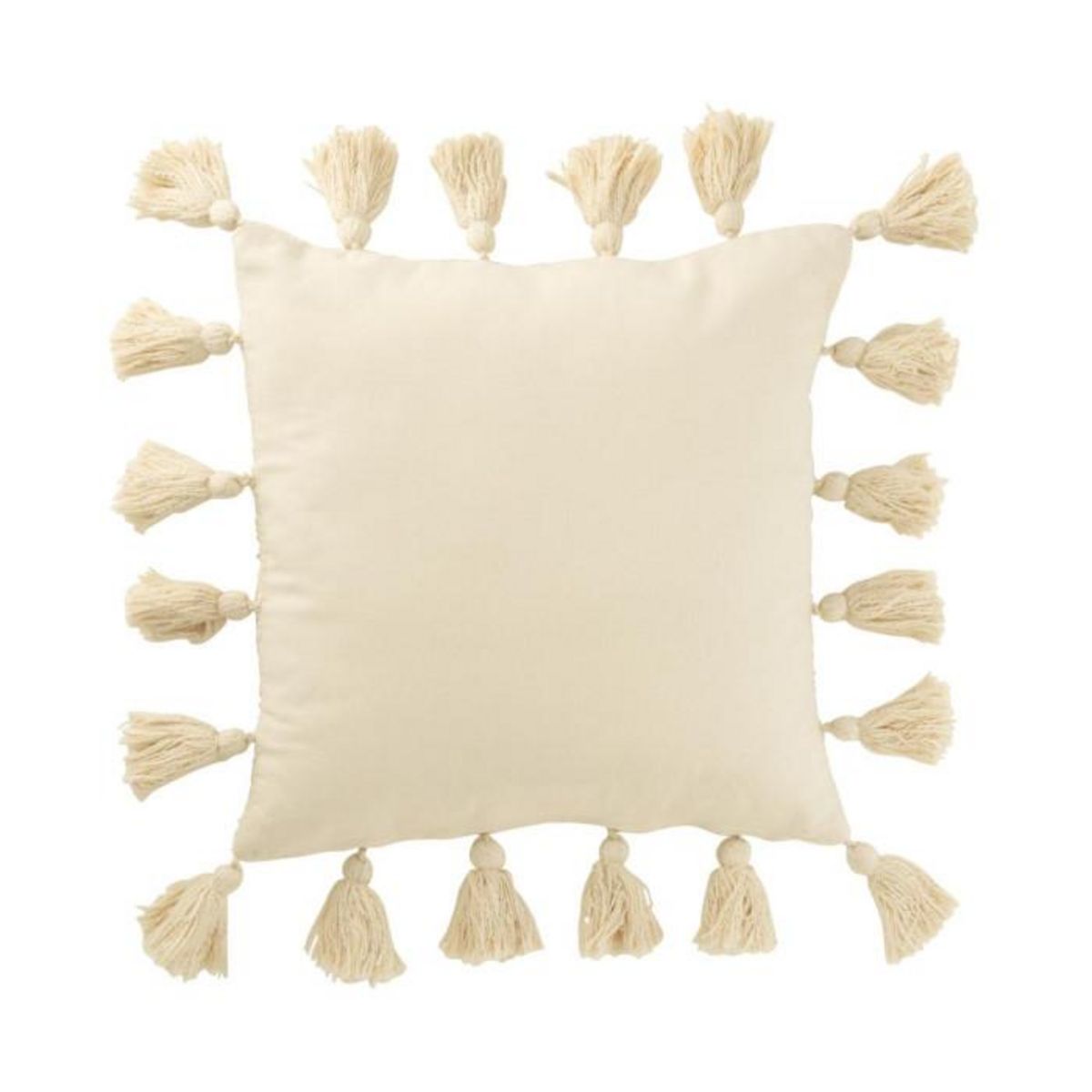 Paris Prix Coussin Déco Tissé  Floches  45x45cm Blanc