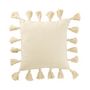 Voir la diapositive 2 : Paris Prix Coussin Déco Tissé  Floches  45x45cm Blanc