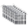Voir la diapositive 5 : VIDAXL Chaises de jardin lot de 8 et coussins carreaux gris Bois teck