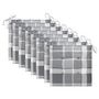 Voir la diapositive 5 : VIDAXL Chaises de jardin lot de 8 et coussins carreaux gris Bois teck