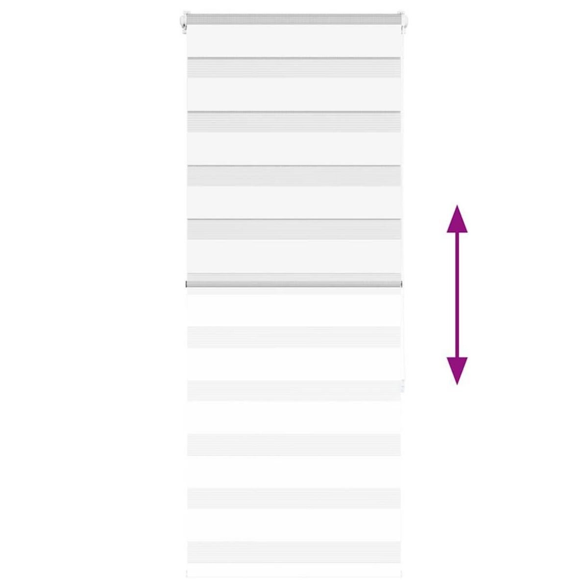 VIDAXL Store zebre blanc 65x150 cm largeur du tissu 60,9 cm polyester