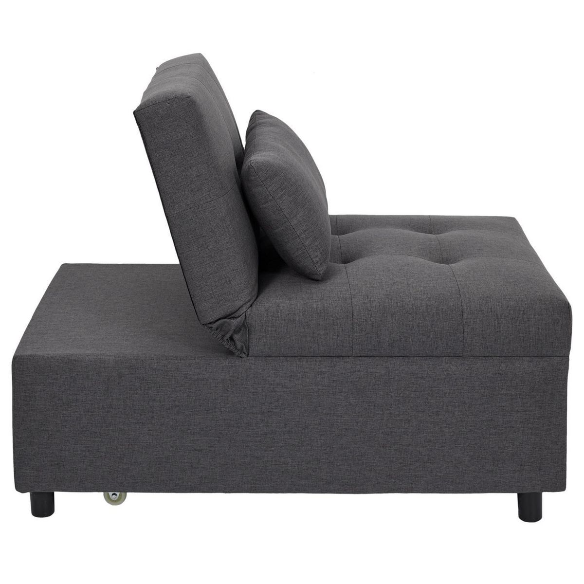 The Home Deco Factory Fauteuil convertible MALMO - Gris foncé