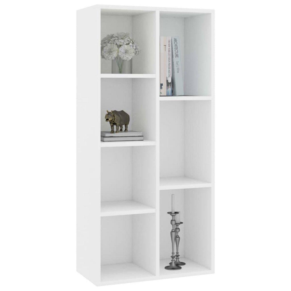 VIDAXL Bibliotheque Blanc 50x25x106 cm Bois d'ingenierie