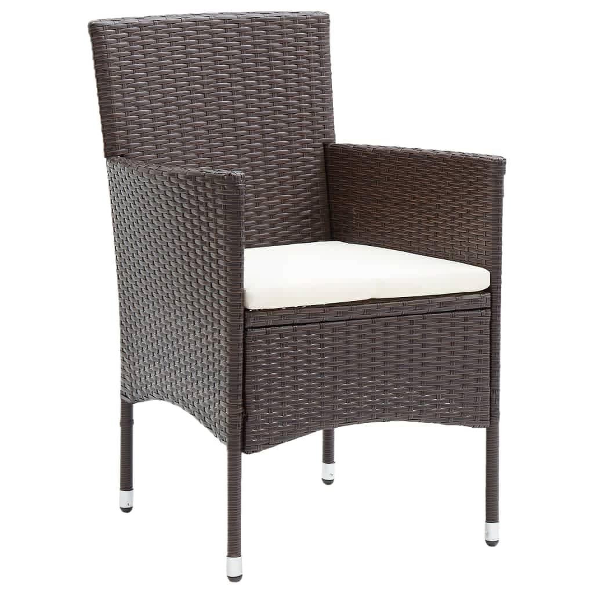 Voir la diapositive 4 : VIDAXL Ensemble a manger de jardin et coussins 9 pcs Poly rotin Marron