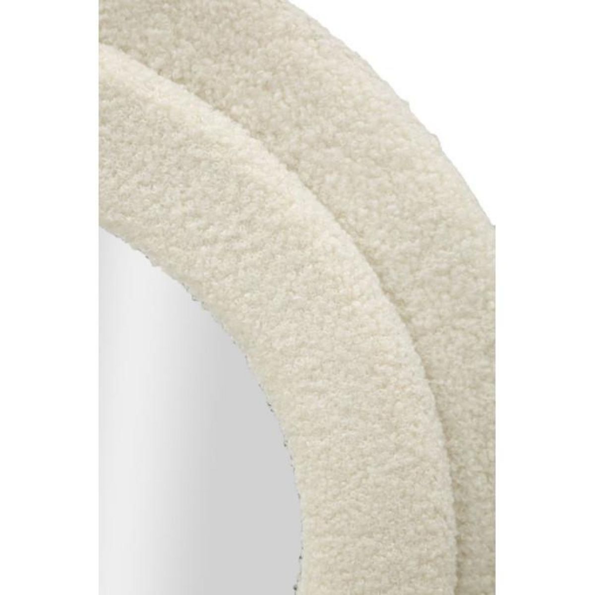Paris Prix Miroir Mural en Tissu Bouclé  Teddy  160cm Crème