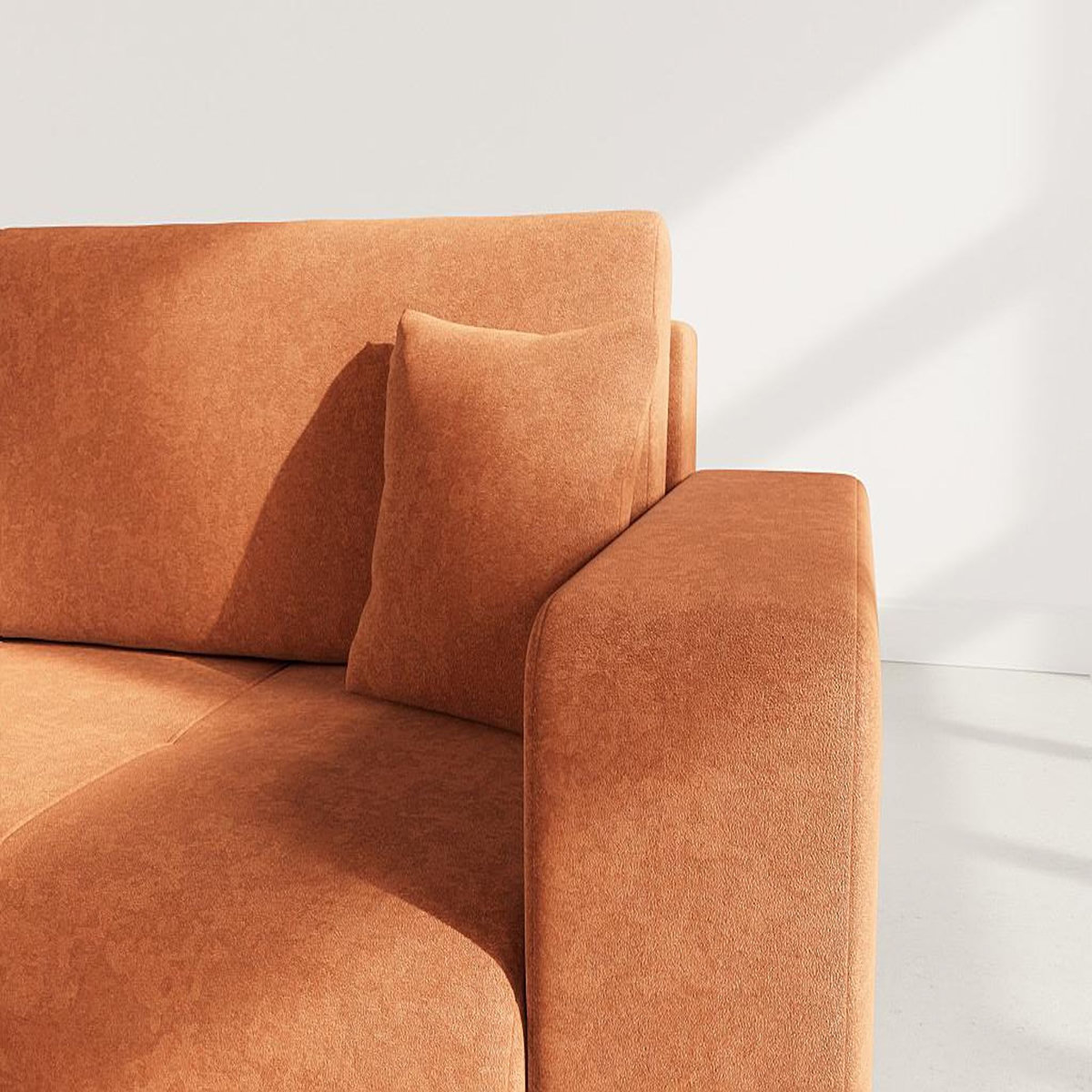 BEST MOBILIER Nicole - canapé droit 4 places convertible avec coffre en tissu