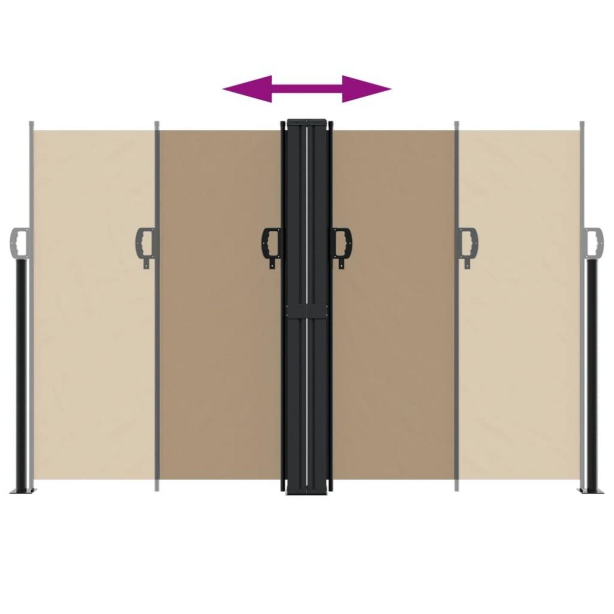 VIDAXL Auvent lateral retractable taupe 160x1000 cm