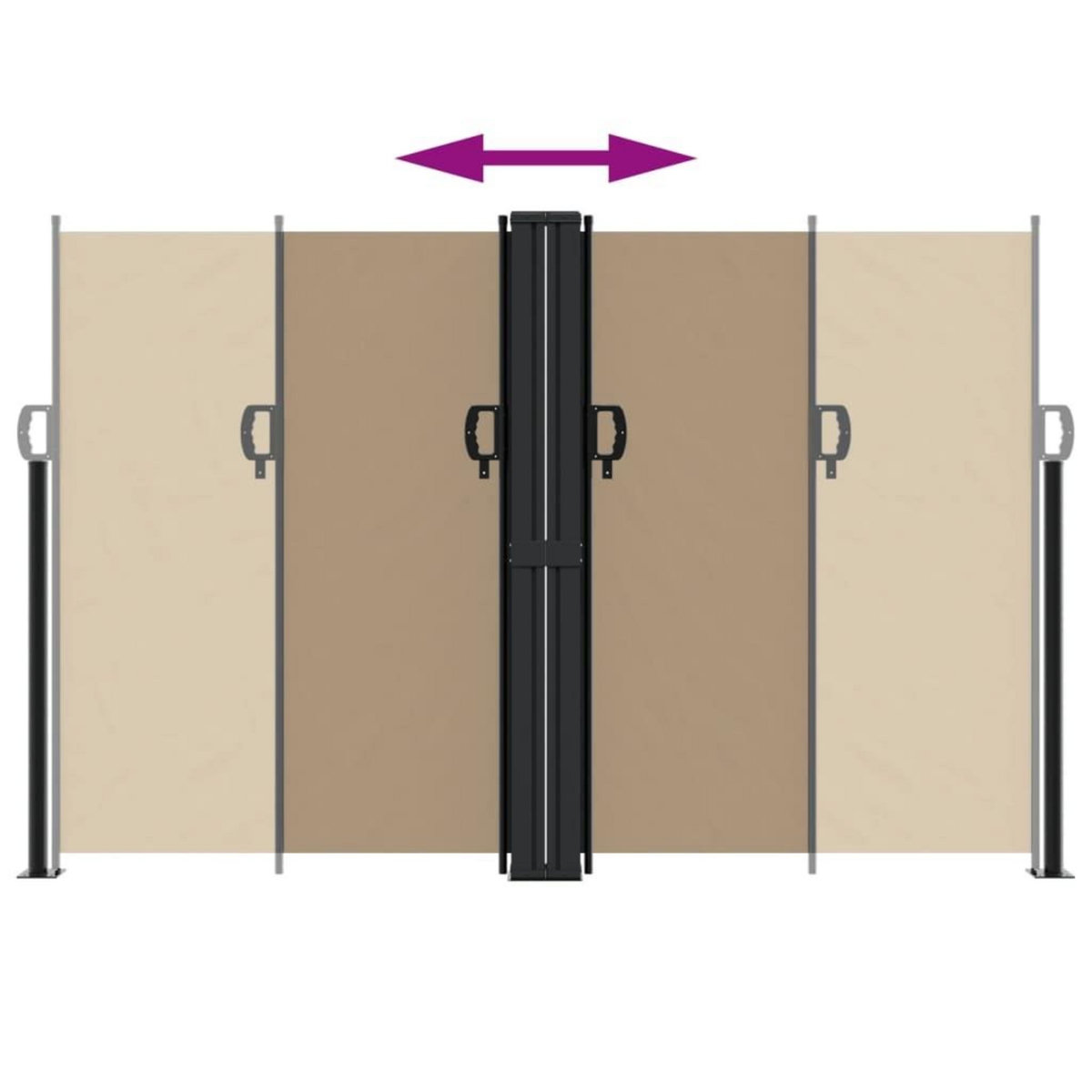 VIDAXL Auvent lateral retractable taupe 160x1000 cm