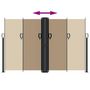 Voir la diapositive 5 : VIDAXL Auvent lateral retractable taupe 160x1000 cm