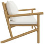 Voir la diapositive 4 : VIDAXL Banc de jardin avec coussins blanc creme bambou