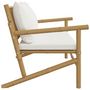 Voir la diapositive 4 : VIDAXL Banc de jardin avec coussins blanc creme bambou