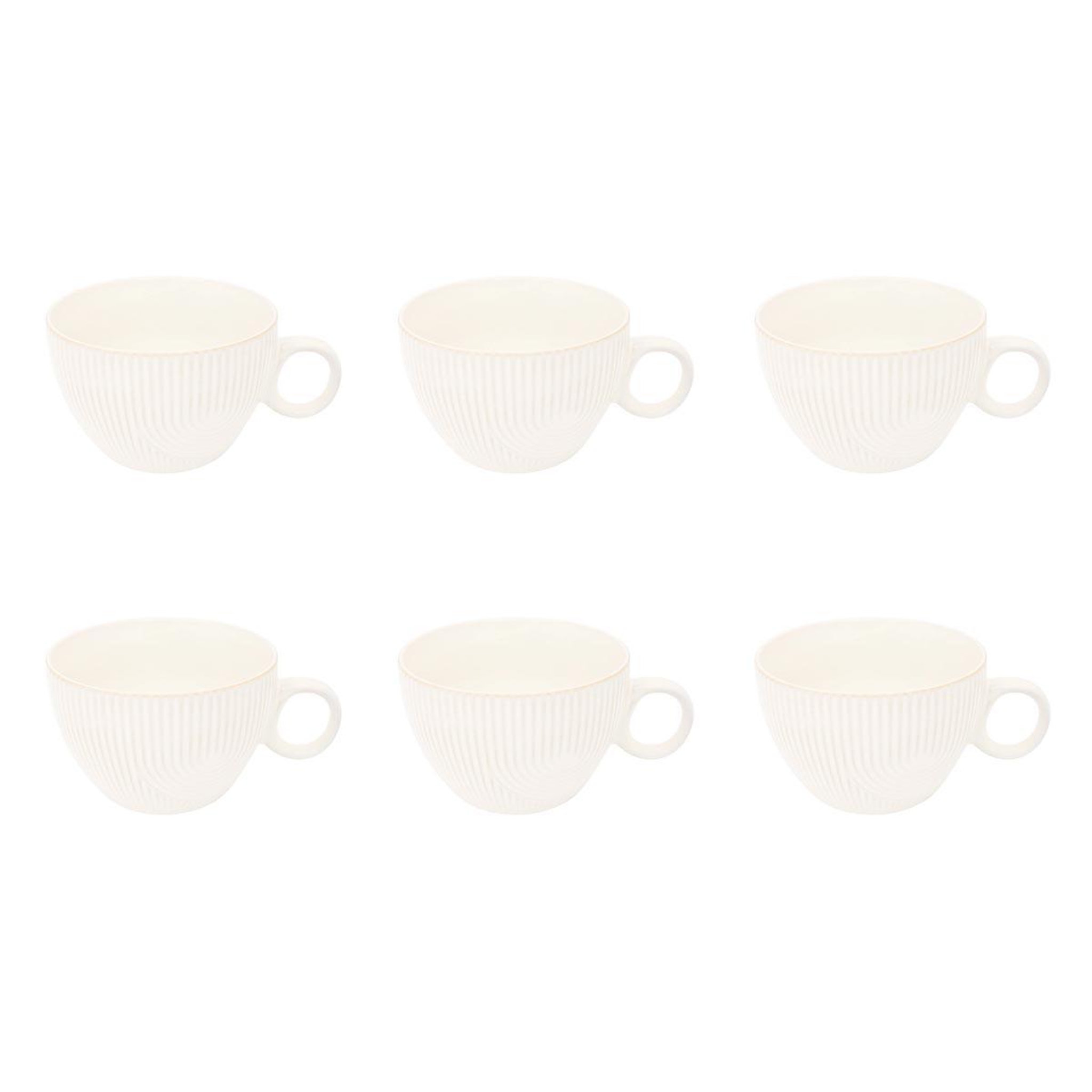 SECRET DE GOURMET Lot de 6 bols à déjeuner  lya  46cl blanc