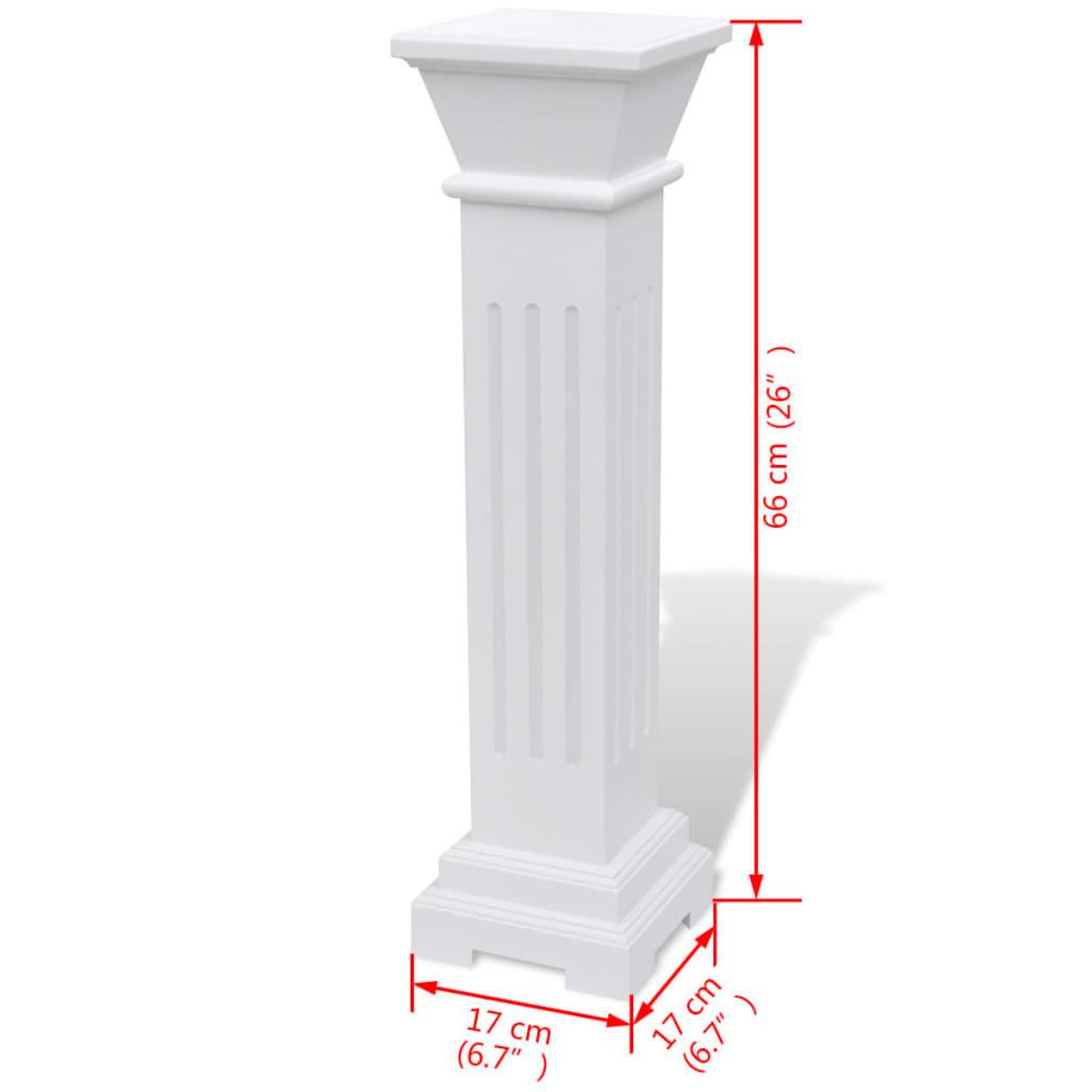 Voir la diapositive 6 : VIDAXL Support pilier classique carre pour plantes MDF