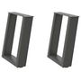 Voir la diapositive 2 : VIDAXL Pieds de table basse forme de U 2 pcs anthracite 28x(42-43) cm