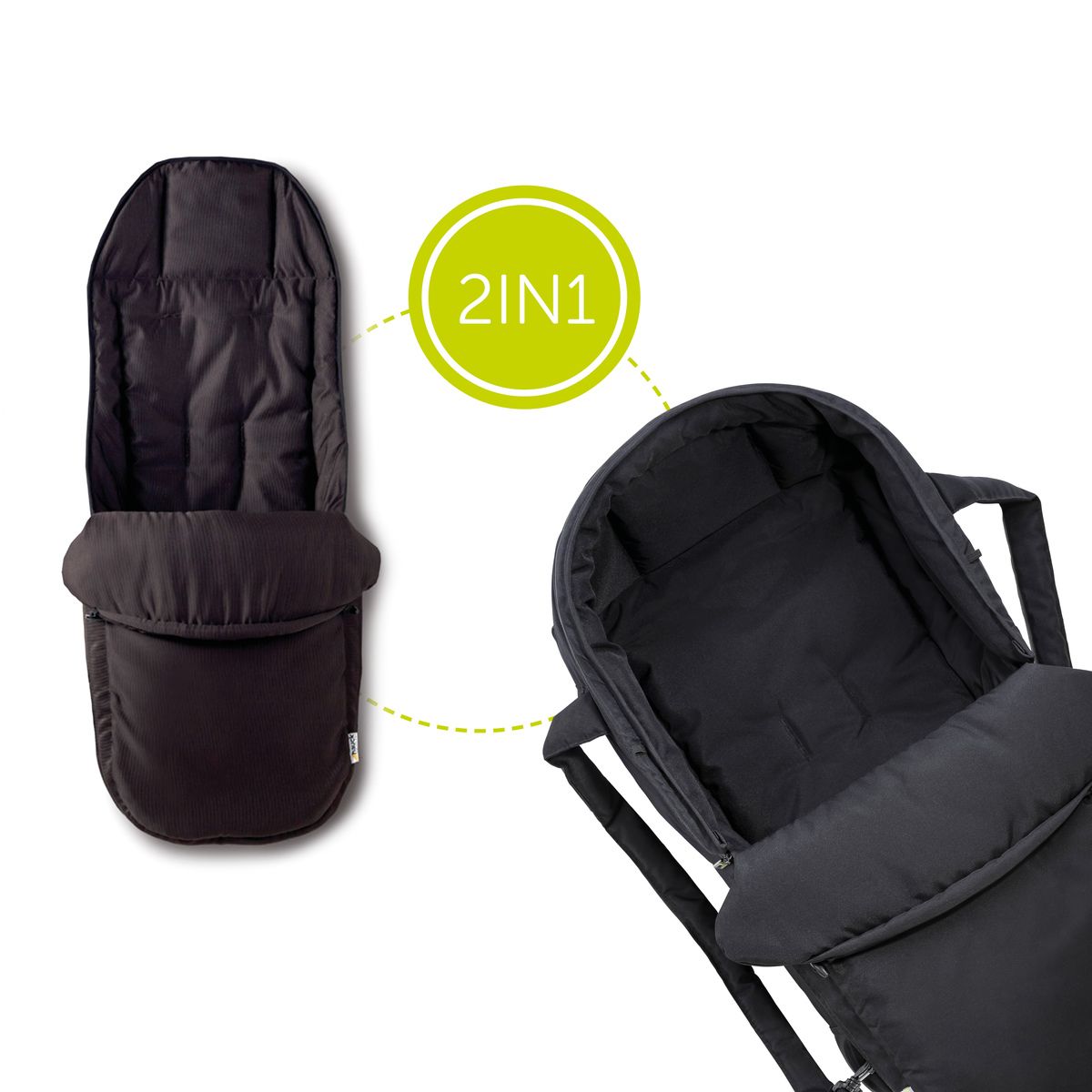 HAUCK Nacelle souple de voyage 2en1 Carrycot Noir
