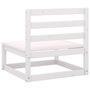 Voir la diapositive 5 : VIDAXL Salon de jardin 3 pcs avec coussins Blanc Bois de pin massif