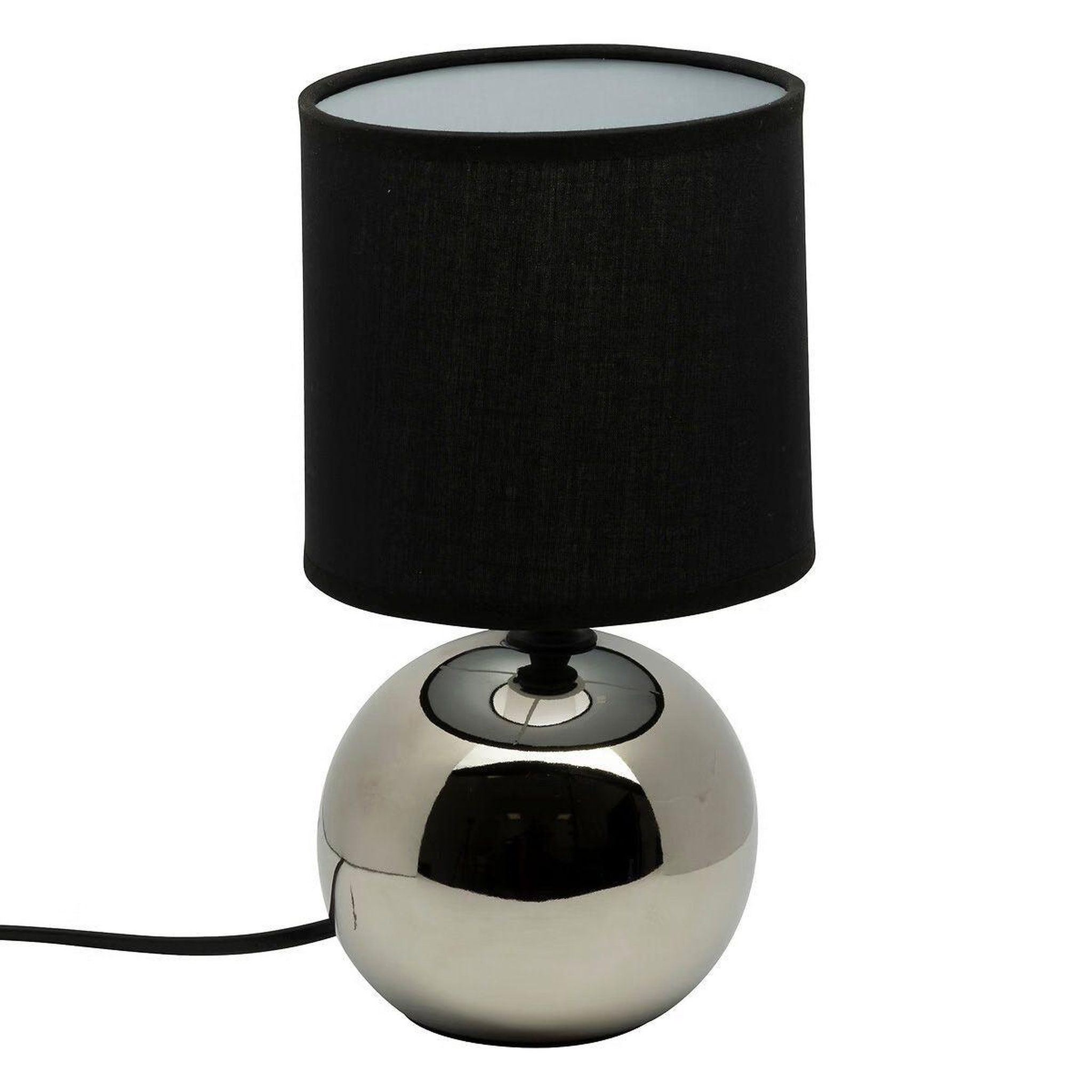 ATMOSPHERA Lampe à poser céramique  boule  25cm argent