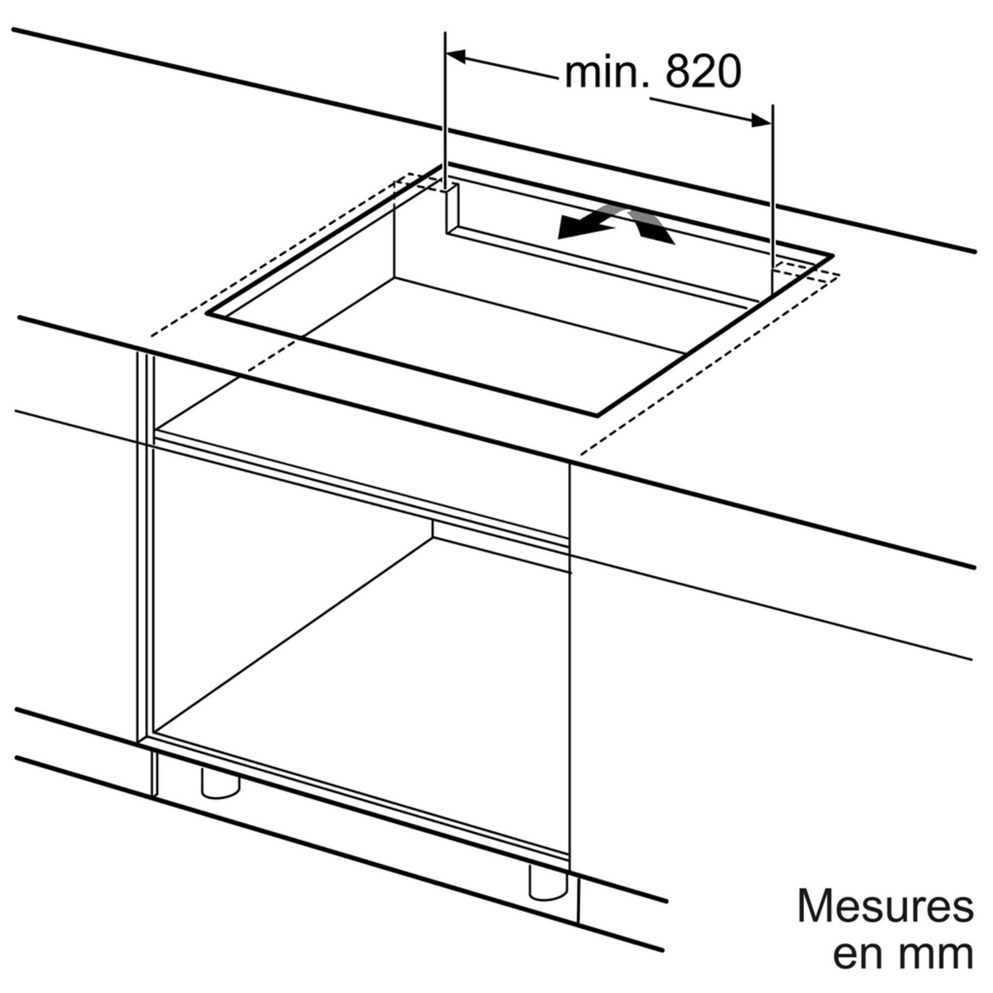 Voir la diapositive 6 : Siemens Table de cuisson à induction 90cm 5 feux 11100w flexinduction noir - ex975lvv1e